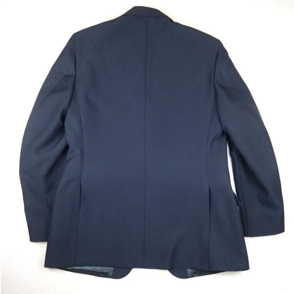 VINTAGE MEN'S NAVY BLUE SUIT - LA MAR CLOTHES - SIZE 42L PANTS 38x33